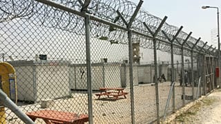 نمایی از یکی از اردوگاه‌های پناهجویان در یونان