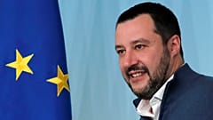 El ministro del Interior italiano Matteo Salvini en Roma, Italia. 2019. 