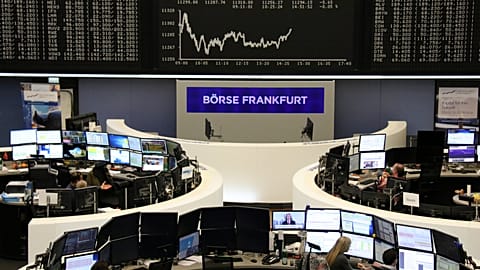 German share price index DAX graph at the stock exchange in Frankfurt