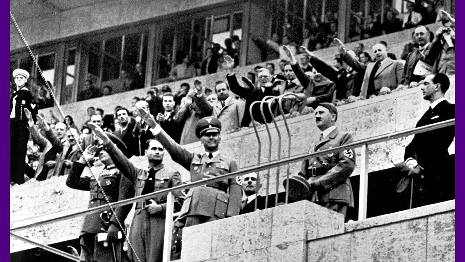 Adolf Hitler at the Berlin Olympics in 1936