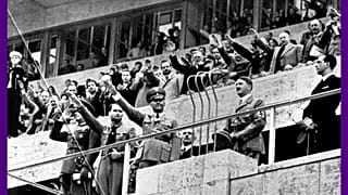 Adolf Hitler at the Berlin Olympics in 1936
