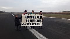 The activists on the runway