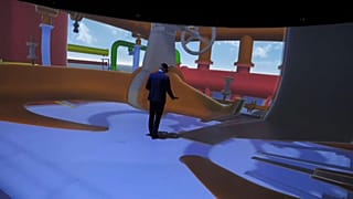 At the Elbedome participants are fully immersed in a virtual world