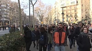 Seguimiento moderado de la huelga en Cataluña en apoyo a los independentistas presos