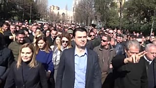 Albanian opposition in mass resignation move to demand fresh elections