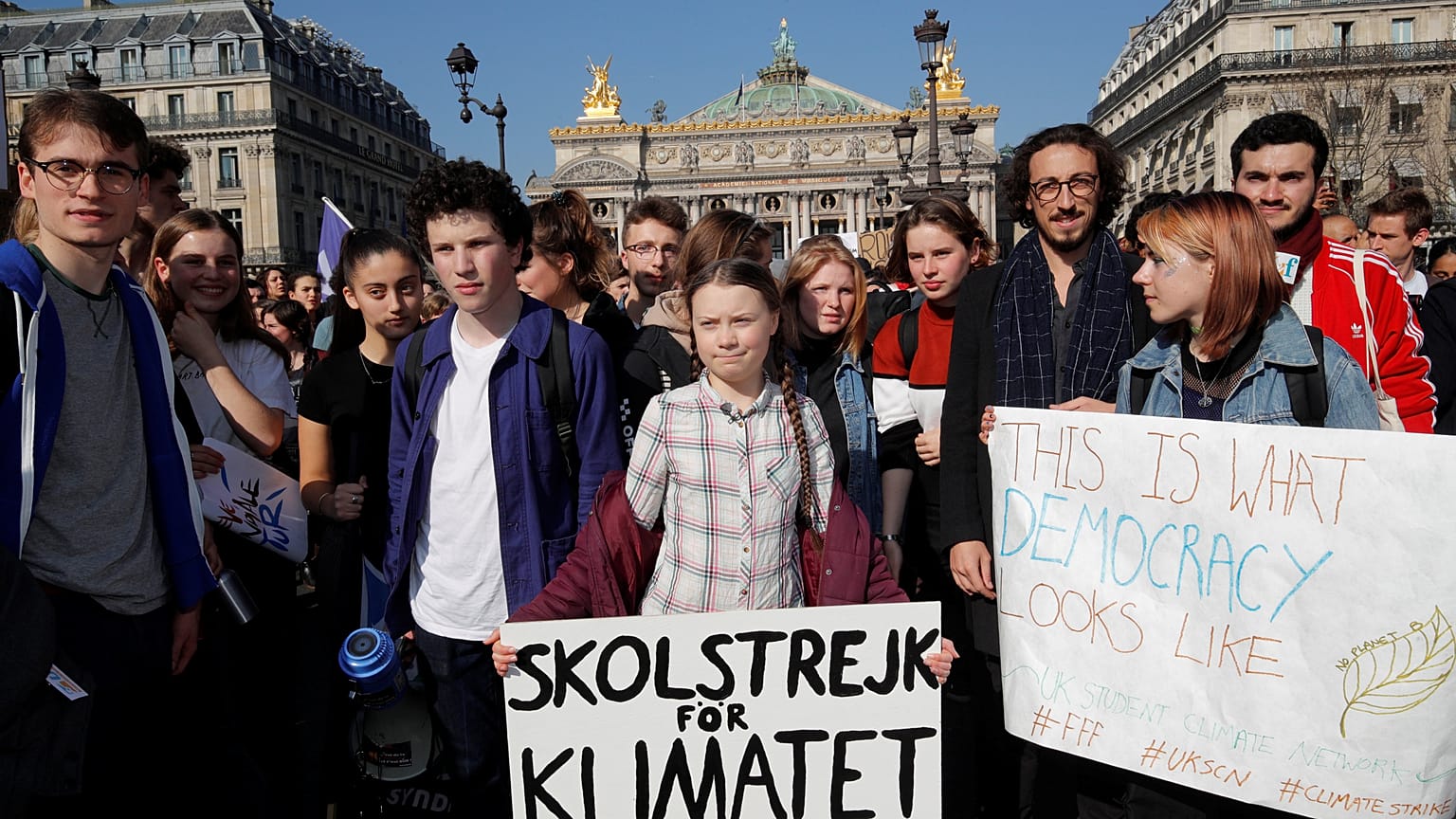 Paris: Klimamarsch mit 16-jähriger Gallionsfigur 