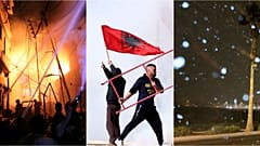 Dhaka fire, Albania clashes, and Las Vegas snow | No Comment videos of the week