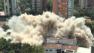 The demolition of Pablo Escobar's former home