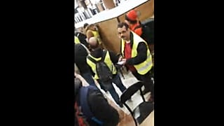 "Gilets jaunes" take over Starbucks Coffee on Paris' Champs-Elysees