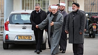 الشيخ عبد العظيم سلهب رئيس مجلس الأوقاف الأعلى بالقدس بعد إطلاق سراحه