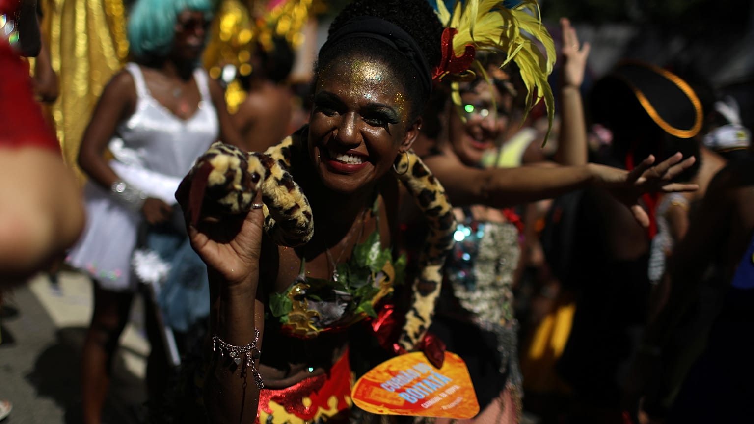 Desfile "Cordão Boitatá", no Rio de Janeiro