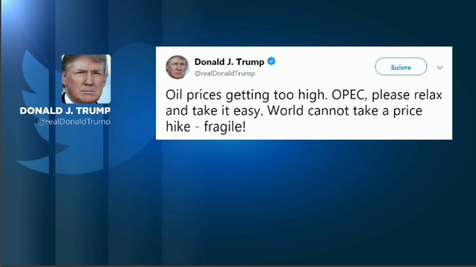 Trump bacchetta l'OPEC e il prezzo del greggio cala
