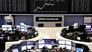 The German share price index DAX graph at the stock exchange in Frankfurt