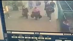 صورة من كاميرات المراقبة بالمحطة قبيل وقوع الحادث