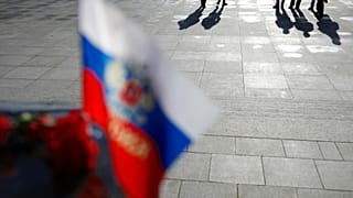 A file photo of a Russian flag