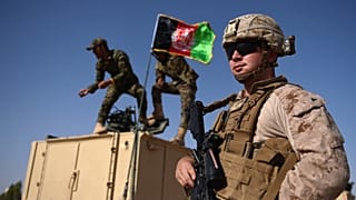 نظامیان آمریکایی و افغان در ولایت هلمند