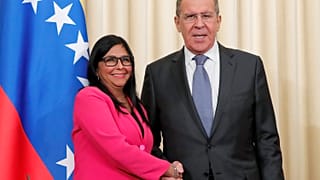 Delcy Rodríguez y el Ministro de Relaciones Exteriores ruso Sergei Lavrov