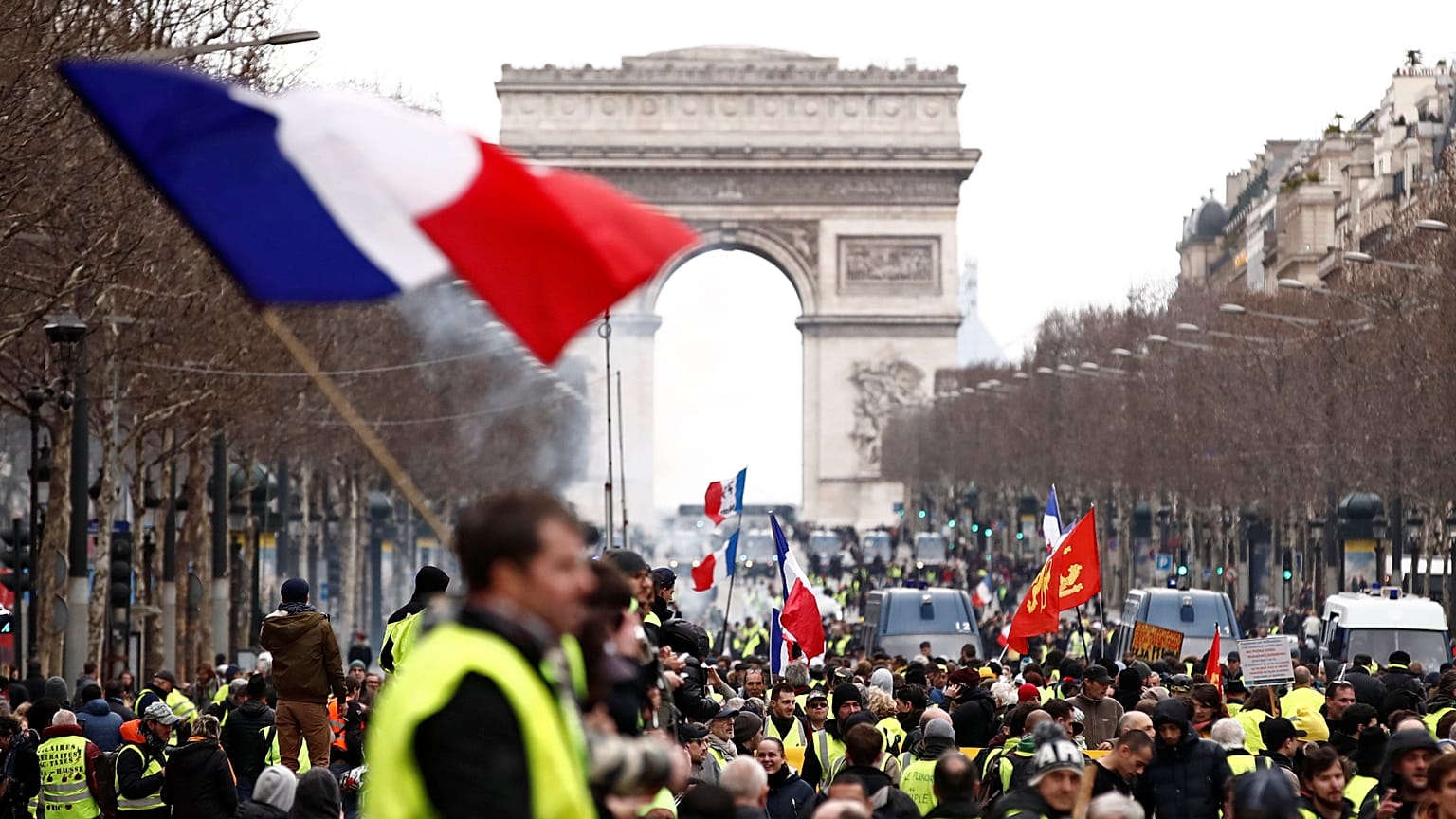 Mobilisation quasi-stable pour l'acte XVI des "gilets jaunes"