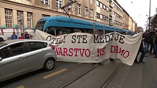Masiva manifestación a favor de la libertad de prensa en Croacia