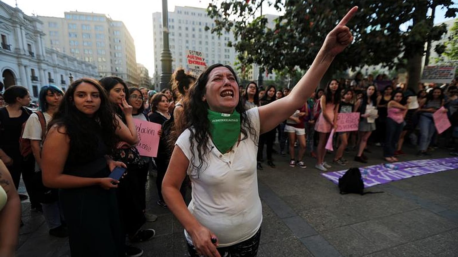 Women's rights activist in Chile, 2018