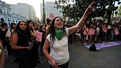 Women's rights activist in Chile, 2018