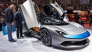 El coche Pininfarina 'Battista'. Ginebra, Suiza. 5 de marzo de 2019.