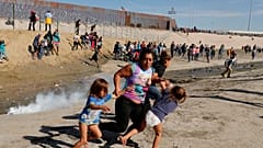 Muro fronterizo entre Estados Unidos y México. 25 de noviembre de 2018. 