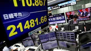 Japan's Nikkei stock average and the Japanese yen's exchange rate