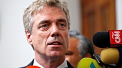 German ambassador to Venezuela Daniel Martin Kriener at a news conference