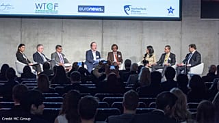 A roundtable discussion at the tourism ITB convention in Berlin