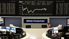 The German share price index DAX graph at the stock exchange in Frankfurt