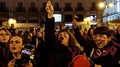 Puerta del Sol à Madrid, 8 mars 2019 