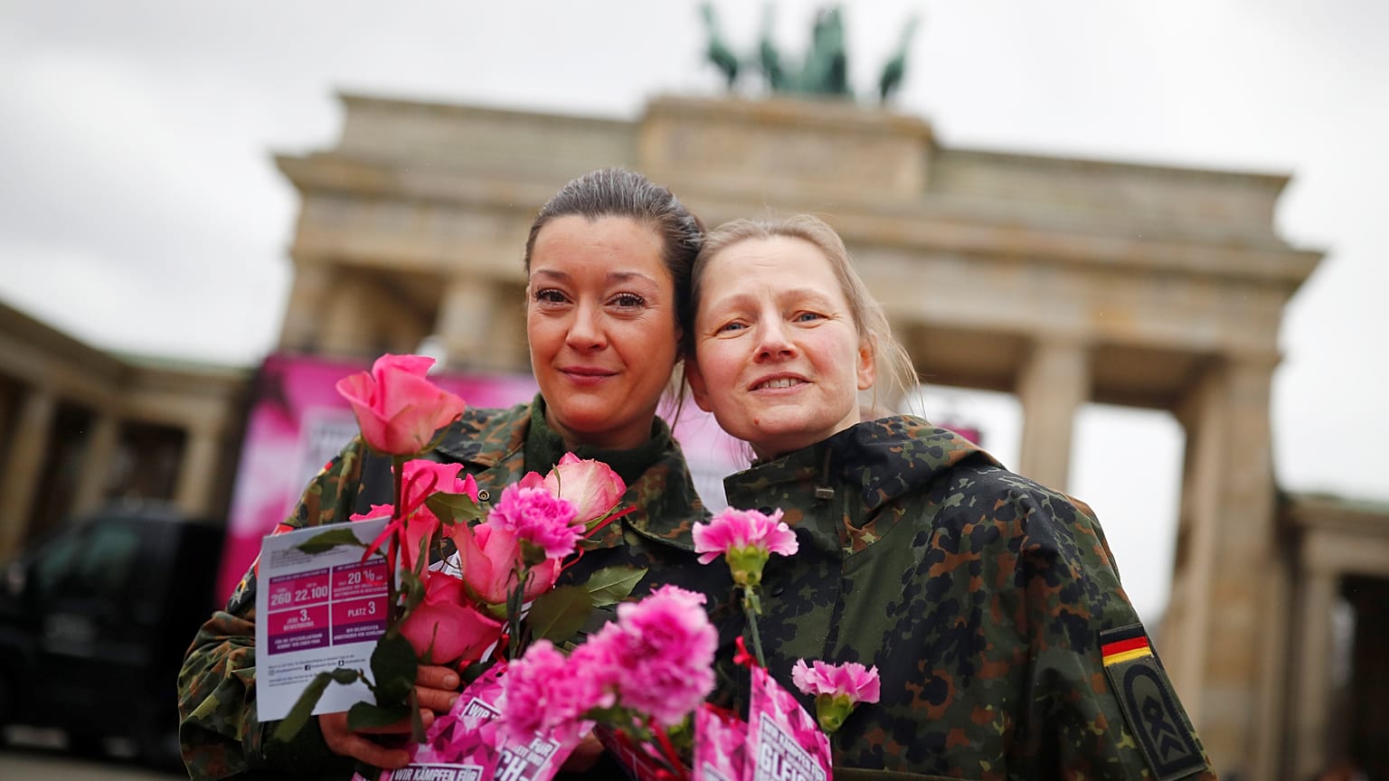 German female soldier in Berlin, Germany, March 8, 2019.