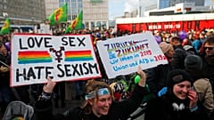 Празднование 8 марта 2019 г. в центре Берлина