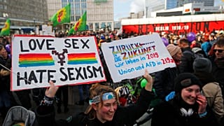 Празднование 8 марта 2019 г. в центре Берлина