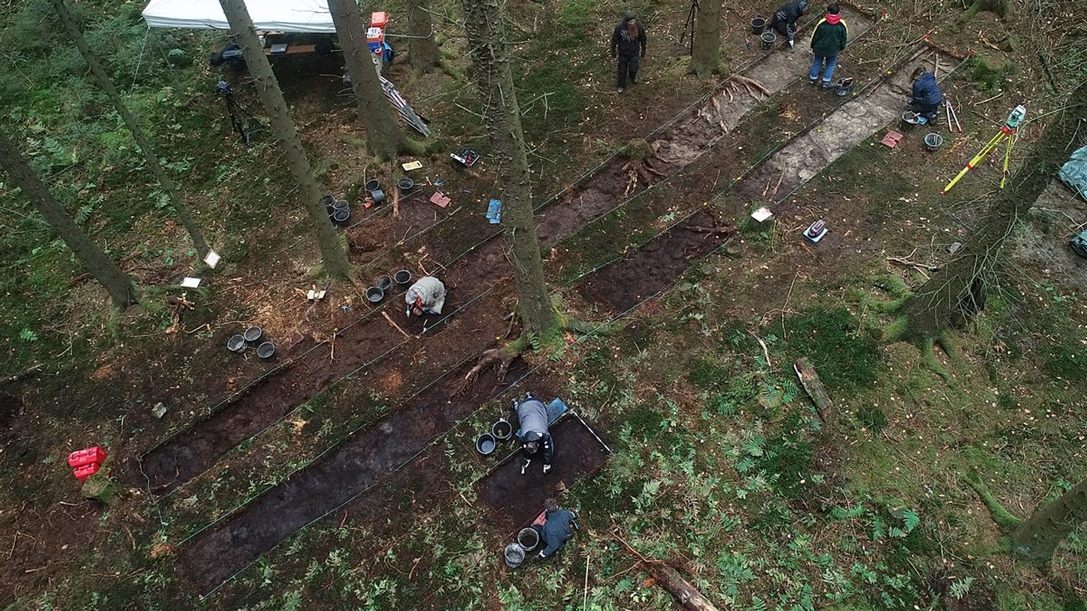 One of the sites of the excavations.