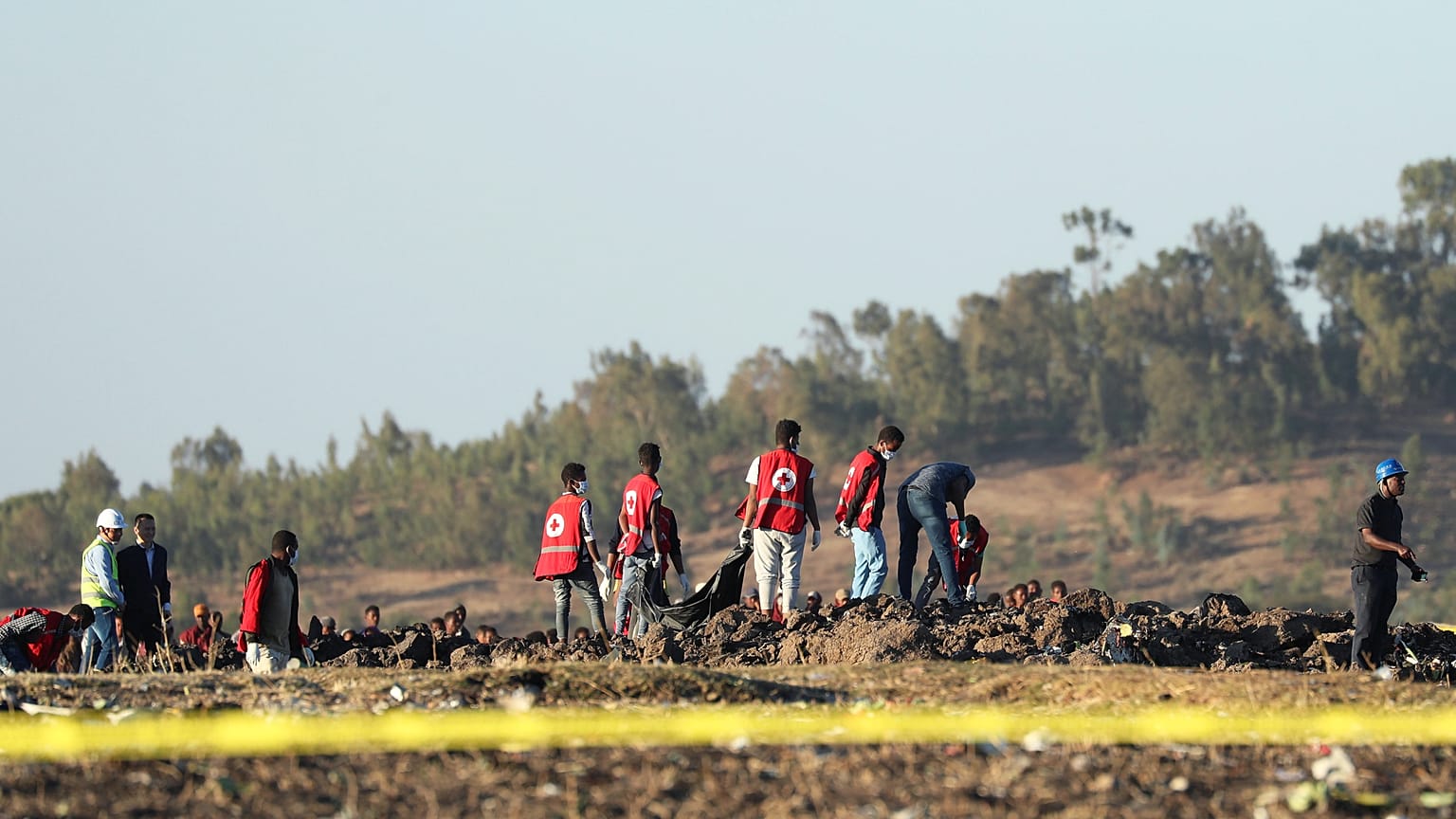 Evacuation des corps sur la site du crash, 10 mars 2019
