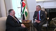 بومبيو يجتمع بالعاهل الأردني في واشنطن ويتناقشان في "سلام الشرق الأوسط"
