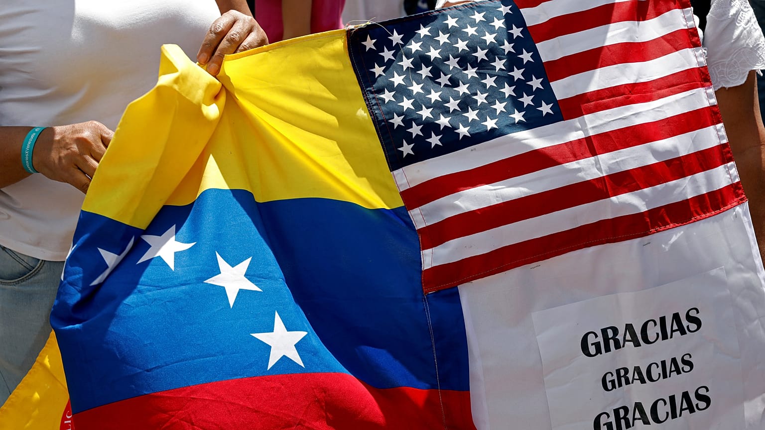 Supporters of the Venezuelan opposition leader Juan Guaido