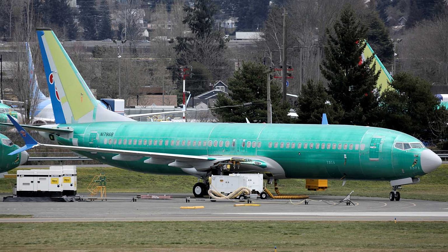 Un 737 Max 8 photographié le 11/3/2019 sur le site de Boeing à Renton (USA)
