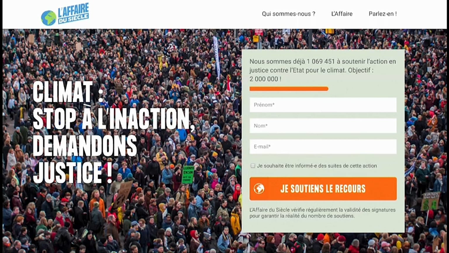 L'Etat français poursuivi en justice pour inaction climatique