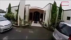 Captura de pantalla de uno de los terroristas conduciendo por Christchurch 
