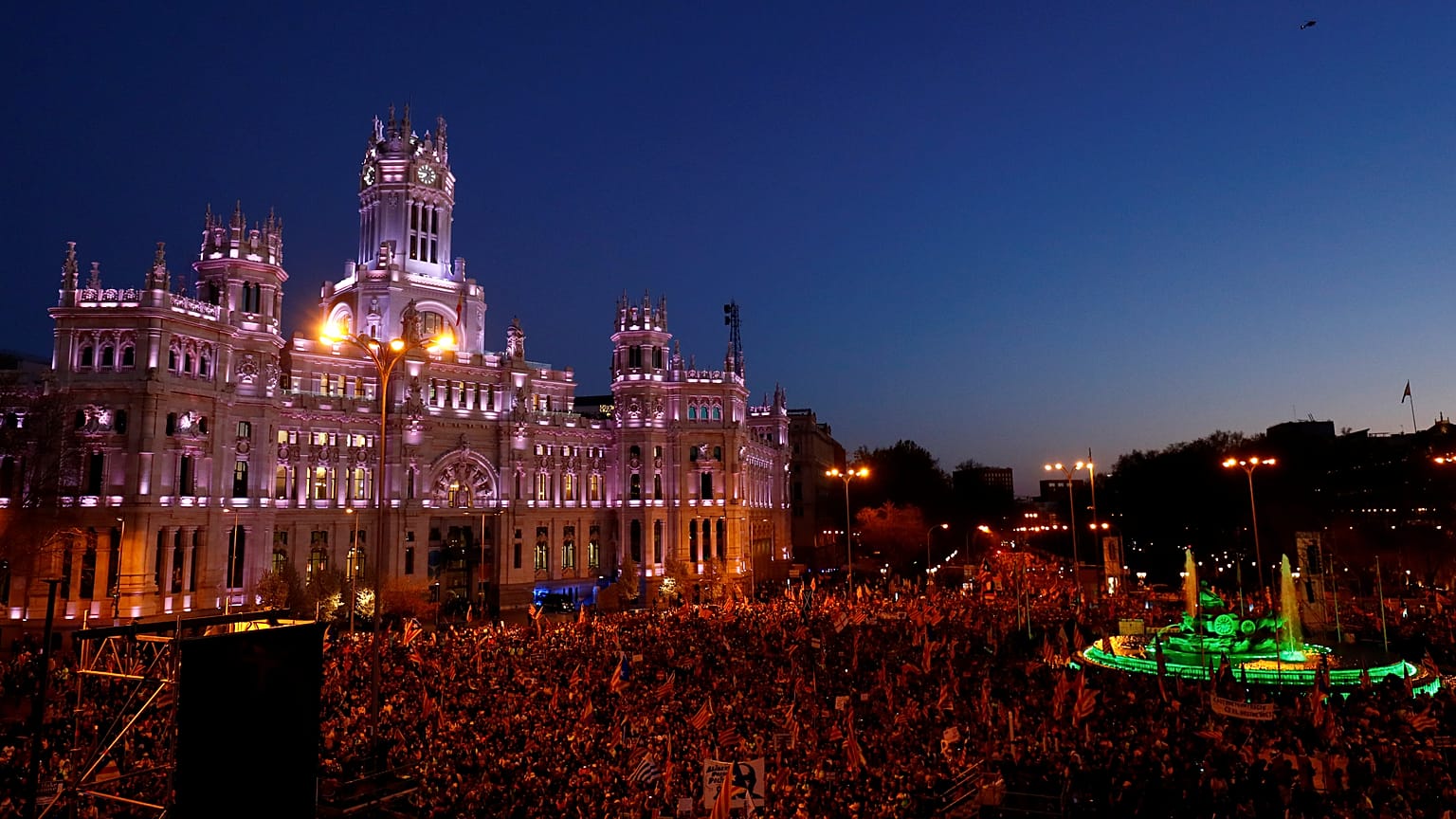 Indipendentisti in marcia a Madrid