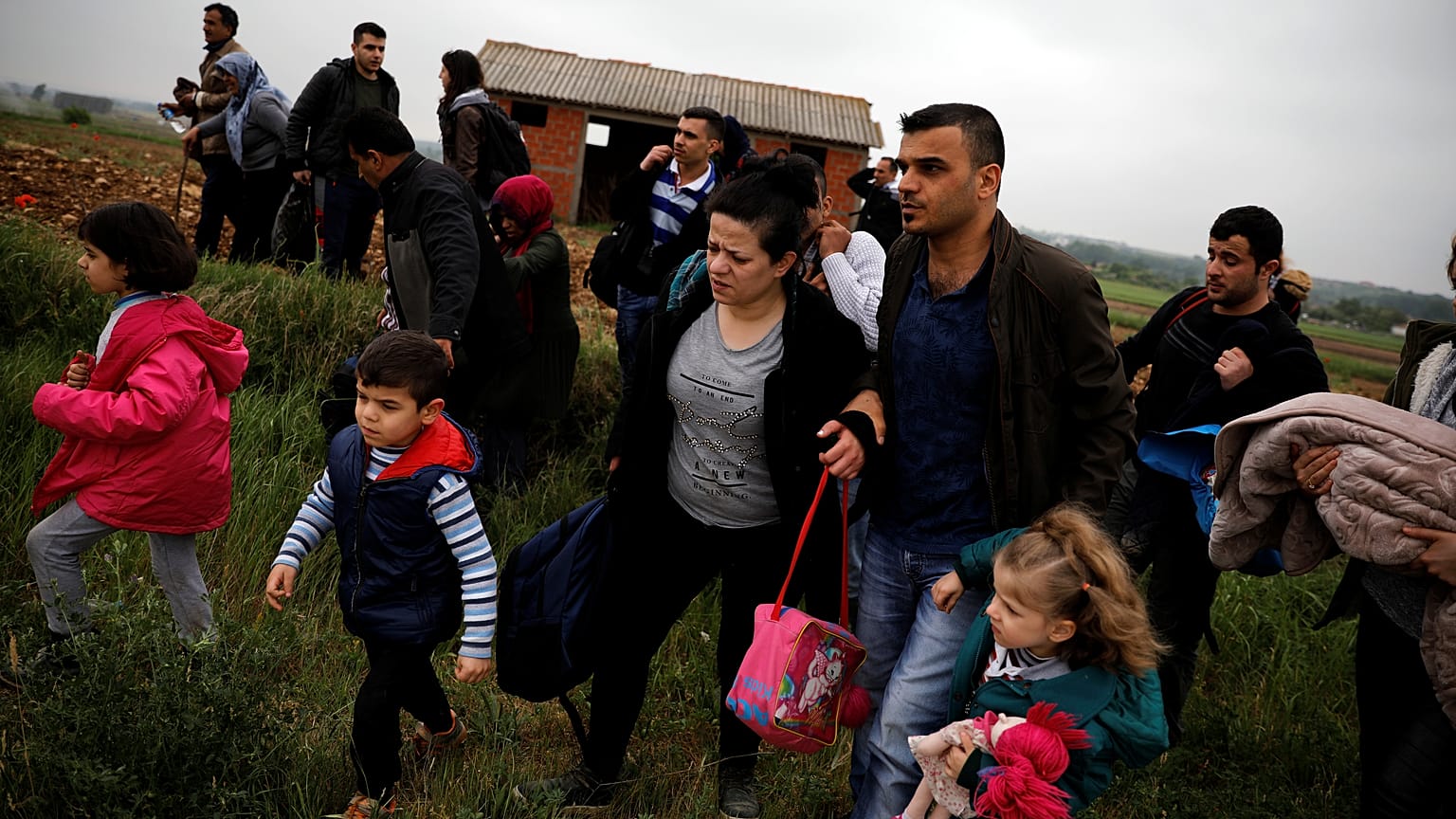 Refugiados sirios cruzaron el río Evros. 2 de mayo, 2018.