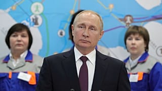 Vladimir Putin attends the inauguration of two power stations.