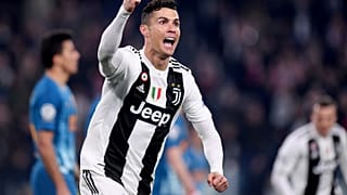 كريستيانو رونالدو خلال مبارة الذهاب ضد أتليتكو مدريد في 12 مارس/اذار