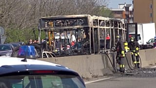 Man who hijacked Italy school bus acted as 'lone wolf', says Milan anti-terrorism unit