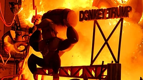 Spain Fallas burning Festival