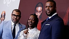 Director Peele, and actors Nyong'o and Duke attend the "Us" premiere