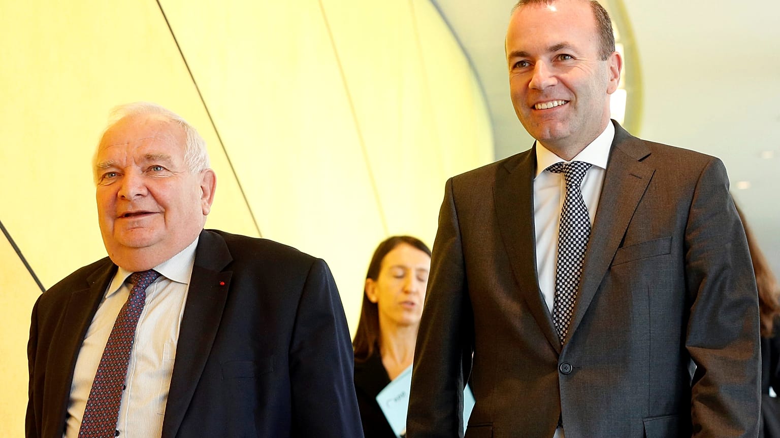 Joseph Daul az EPP elnöke és Manfred Weber az EPP csúcsjelöltje